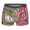 AKICLIA Funny Printed Men's Underwear,Big Ben Union Jack British Flag London England Boxer Briefs, No Fly Boxer Trunks, Comfortable, Skin-friendly, Breathable Boxer Shorts for Adult, Men, Boys,M view 1