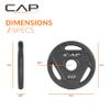 CAP Barbell 10 LB Cast Iron Olympic 2-Inch Grip Weight Plate - Set of 4 | Black view 4