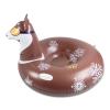 LJFLI Husky Shaped Snow Sledding Tube Inflatable Sled with Handle Cold Resistant High Elastic Inflatable Husky Ski Ring for Kids Adult view 2