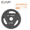 CAP Barbell 25 LB Cast Iron Olympic 2-Inch Grip Weight Plate - Single | Black view 2