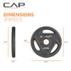 CAP Barbell 25 LB Cast Iron Olympic 2-Inch Grip Weight Plate - Single | Black view 4