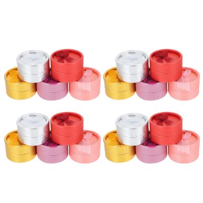 Cabilock 20pcs Round Jewelry Box Elegant Design for Earring and Bowtie Storage Pearlized Packaging