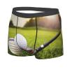 AKICLIA Novelty Printed Men's No-fly Boxer Briefs,Golf Club Ball Grass Mens Underwear Boxer Trunks Skin-friendly Breathable Cozy Wide Belt Boxer Shorts for Adult Man Boys,L view 3