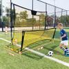 Seliyoo Dual-Sided Soccer Rebounder  Adjustable High/Low Nets for Volleys & Ground Passes, Portable Training Board for 2 Players, Teams & Home Backyard Use view 2