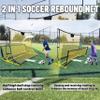Seliyoo Dual-Sided Soccer Rebounder  Adjustable High/Low Nets for Volleys & Ground Passes, Portable Training Board for 2 Players, Teams & Home Backyard Use view 4