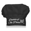 CREATCABIN Funny Chef Hat Daddio of The Patio Chef Hat Adjustable Elastic Kitchen Catering Cooking Cap for Dad's Birthday Father's Day Baker Men & Women Black Christmas view 1