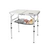 YihuiKo Folding Camping Table with Adjustable Height, 23.6" x 15.8" Portable Lightweight Tables with Aluminum Legs for Outdoor Camp, Picnic, Beach, Backyard, Tailgate Cooking, 3 Heights view 1