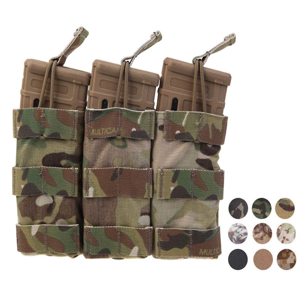 Emerson Modular Triple Open Top Magazine Pouch Combat Molle MAG Pouch (Black)