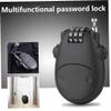 Froiny 80cm Retractable Cable Bike Lock Anti-Theft Luggage Locks Mini Lock 3 Digit Combination Number Padlock for Suitcases Bicycle view 4