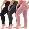 3 Pack Leggings for Women High Waisted No See-Through Tummy Control Soft Yoga Pants Womens Workout Athletic Running Leggings view 1