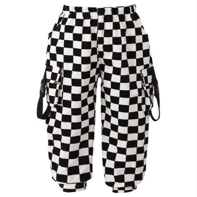 Oyolan Kids Girls Jogger Cargo Pants Loose Casual Baggy Sweatpants Jazz Hip Hop Street Dance Performance Trousers Type B Black 15-16 Years