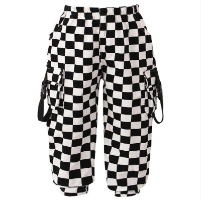 winying Kids Girls Jogger Cargo Pants Sweatpants with Pocket Sports Hip Hop Streetwear Trousers Baggy Pants Type B Black 13-14 Years