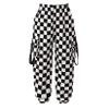 JanJean Kids Girls Jazz Hip Hop Dance Pants Elastic Waist Plaid Joggers Sweatpant Drawstring Pants Streetwear Sport Trouser Type B Black 7-8 Years view 1