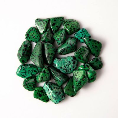 1/4 lb Tumbled Small Green Jasper Gemstone Crystals Gem Rock Specimen