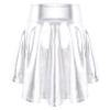 easyforever Kids Girls Shiny Metallic Ballet Dance Mini Skirts High Waisted Pleated Skater A-Line Flare Skirts Skort Silver 6 Years view 2