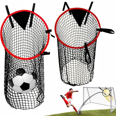 PodiuMax Top Bins Soccer Target Goal 2pcs, Easy to Attach and Detach to The Goal,Shooting Accuracy Training (Red)