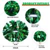Hooshing 2PCS Green Pom Poms Cheerleading Rainbow Cheer Pom Poms with Baton Handle for Kids Girls School Sports Team Spirit Games Cheering view 2