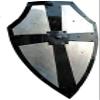 ARTIZANSTORE Fighting Shield Armour Shield Steel Knight Brass Cross Templar Fighting Shield Halloween Hand-Forged Gothic Layered Steel Cross Shield Medieval Battle Armor view 1