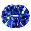Hooshing 2PCS Blue Pom Poms Cheerleading Rainbow Cheer Pom Poms with Baton Handle for Kids Girls School Sports Team Spirit Games Cheering view 1