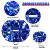 Hooshing 2PCS Blue Pom Poms Cheerleading Rainbow Cheer Pom Poms with Baton Handle for Kids Girls School Sports Team Spirit Games Cheering view 2