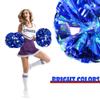 Hooshing 2PCS Blue Pom Poms Cheerleading Rainbow Cheer Pom Poms with Baton Handle for Kids Girls School Sports Team Spirit Games Cheering view 4