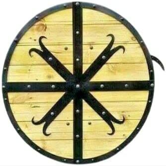 ARTIZANSTORE Medieval LARP Warrior Viking Round Shield Armor Collectible Templar Shield Gift