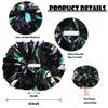 Hooshing 2PCS Black Pom Poms Cheerleading Rainbow Cheer Pom Poms with Baton Handle for Kids Girls School Sports Team Spirit Games Cheering view 2
