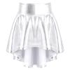 Aislor Girls' Metallic Skater Skort Mini Skirts Athletic Tennis Pleated A-Line Flare Skirts Scooter Skirt Dancewear Silver 6 Years view 1