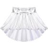 Aislor Girls' Metallic Skater Skort Mini Skirts Athletic Tennis Pleated A-Line Flare Skirts Scooter Skirt Dancewear Silver 6 Years view 3
