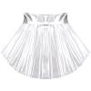 Aislor Girls' Metallic Skater Skort Mini Skirts Athletic Tennis Pleated A-Line Flare Skirts Scooter Skirt Dancewear Silver 6 Years view 4