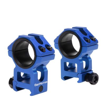 WestHunter Optics Picatinny Scope Rings, 1 Inch 30 mm Tactical Precision Scope Mount | 36 mm Center Height, Blue