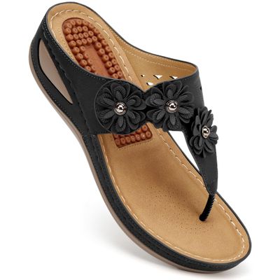 Wedge Sandals for Women Comfortable: Summer Dressy Low Heels Flip Flops
