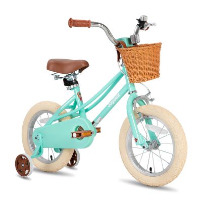 JOYSTAR 16 inch Kids Bike for Toddlers 4-7 Years (41"-53") Girls, Girls Bike with Training Wheels & Basket, Kids' Bicycle Mint Green