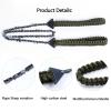 Sucrain Pocket Chainsaw with Paracord Handle, Folding Chain Hand Saw, Emergency Outdoor Survival Gear for Camping, Hunting, Hiking, Cutting Wood & Tree (Army Green, 11 Teeth, 24'' Long) view 3