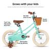 JOYSTAR 12 inch Kids Bike for Toddlers 3-4 Years(33"-41") Girls, Girls Bike with Training Wheels & Basket, Kids' Bicycle Mint Green view 2