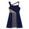 renvena Women Ballet Dance High Low Dress Lyrical Figure Skater Modern Dancewear Gymnastic Leotard Navy_Blue X-Large view 4