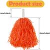 Hooshing 12PCS Orange Pom Poms Cheerleading Plastic Cheer Pom Poms with Handles for Team Spirit Sports Party Dance view 4