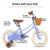 JOYSTAR 14 inch Kids Bike for Toddlers 3-5 Years (39"-47") Girls, Girls Bike with Training Wheels & Basket, Kids' Bicycle Purple view 2
