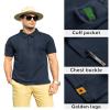 ZITY Mens Polo Shirt Short Sleeve Sports Tactical T-Shirt Athletic Golf Polos Daily Casual Stylish Collared Shirts for Men Navy XX-Large view 2
