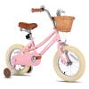 JOYSTAR 14 inch Kids Bike for Toddlers 3-5 Years (39"-47") Girls, Girls Bike with Training Wheels & Basket, Kids' Bicycle Pink view 1