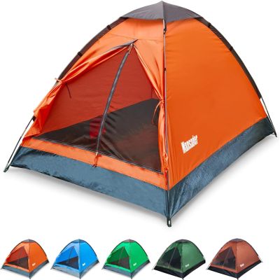 Mansader 2 Person Camping Dome Tent,Waterproof Lightweight Portable Tents for Outdoor Camping Hiking Travel (Orange)