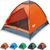 Mansader 2 Person Camping Dome Tent,Waterproof Lightweight Portable Tents for Outdoor Camping Hiking Travel (Orange) view 1