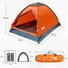 Mansader 2 Person Camping Dome Tent,Waterproof Lightweight Portable Tents for Outdoor Camping Hiking Travel (Orange) view 2