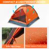 Mansader 2 Person Camping Dome Tent,Waterproof Lightweight Portable Tents for Outdoor Camping Hiking Travel (Orange) view 3