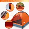 Mansader 2 Person Camping Dome Tent,Waterproof Lightweight Portable Tents for Outdoor Camping Hiking Travel (Orange) view 4