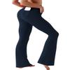 BUBBLELIME 29"/31"/33"/35" 4 Styles Women's High Waist Bootcut Yoga Pants - Out Pockets_DARKNAVY L-29 Inseam(1) view 1
