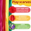 Geyoga 9 Pcs Fabric Play Scarves Rainbow Play Dance Scarves Creative Pretend Juggling Dress 35 x 35 Inch(Classic Colors) view 3