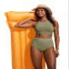 CRZ YOGA Women's Bikini Tops High Neck Swimsuit Racerback Padded Bathing Suit Sexy Swimwear Moss Green X-Large view 4
