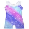 Leotards for Girls Gymnastics Unicorn Athletic Dance Wear Shiny Rainbow Blue Hotpink (Purple Snowflake, 4-5T) view 1