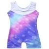 Leotards for Girls Gymnastics Unicorn Athletic Dance Wear Shiny Rainbow Blue Hotpink (Purple Snowflake, 4-5T) view 3
